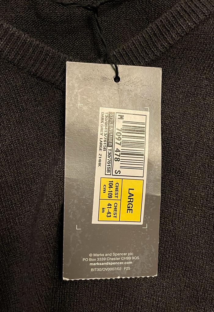 M&S Blue Harbour Sweater - Price Label