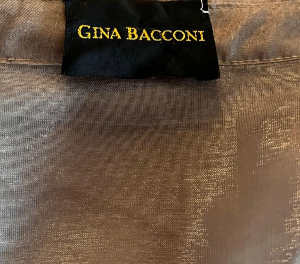 Gina Bacconi Sheer Gold Shirt - Label