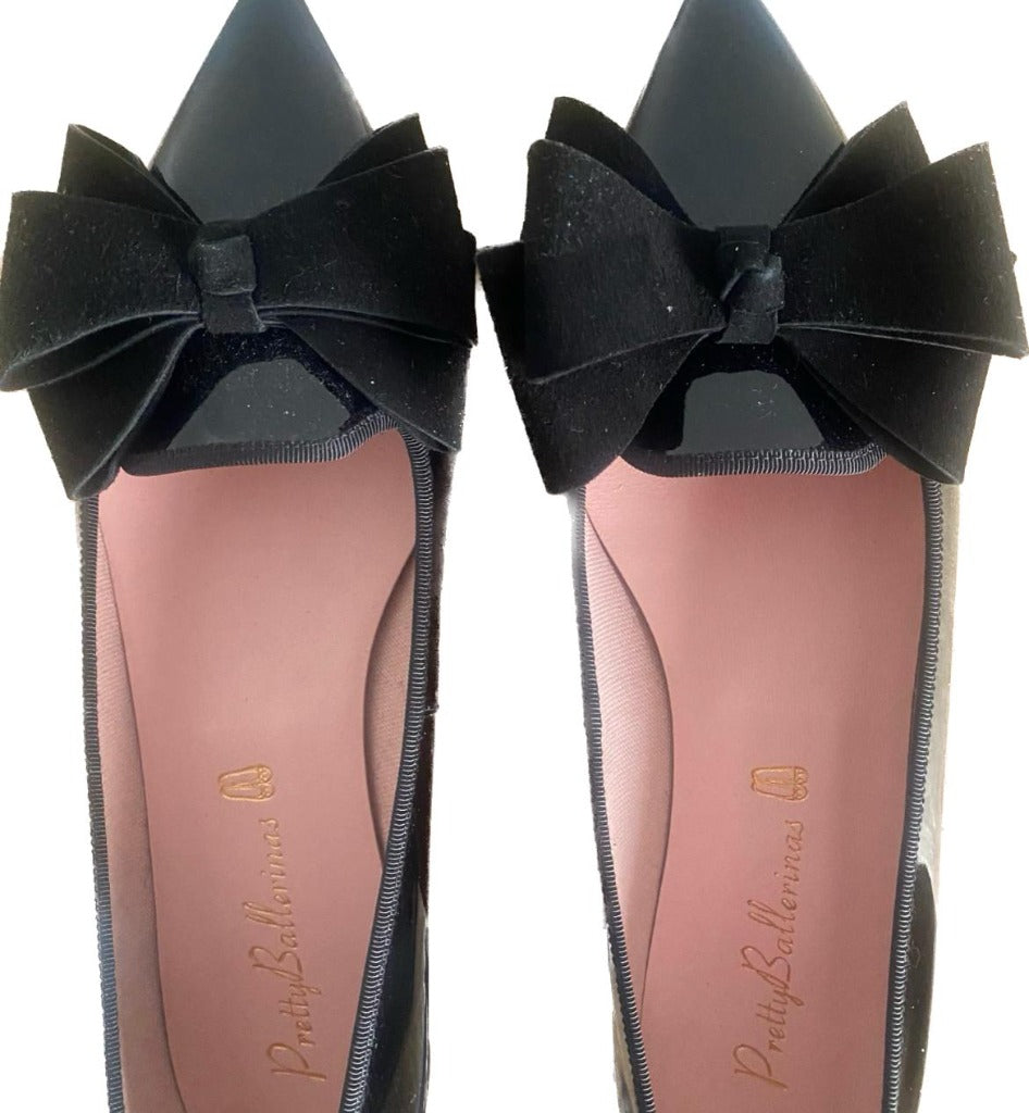 Pretty Ballerina Black Shoes - size UK5 - Pre-loved