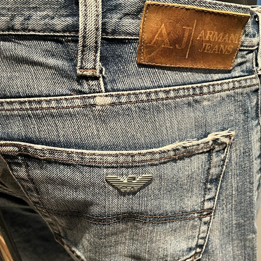 Armani Jeans Light Wash W34 - Back Detailing