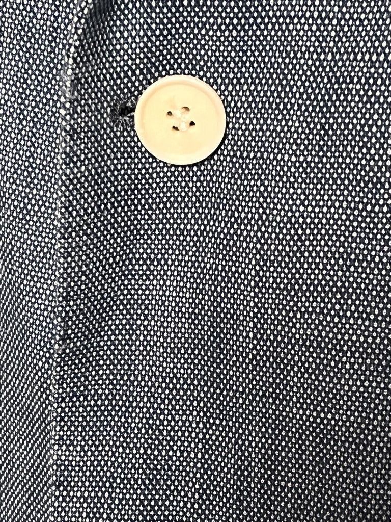 Hugo Boss Blue Cotton Summer Jacket - Close Up