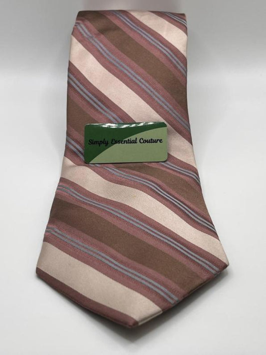 Calvin Klein Vintage Brown & Cream Tie