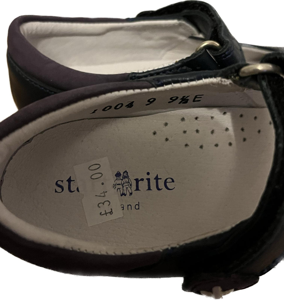 START-RITE Navy Leather Shoes - UK 9.5