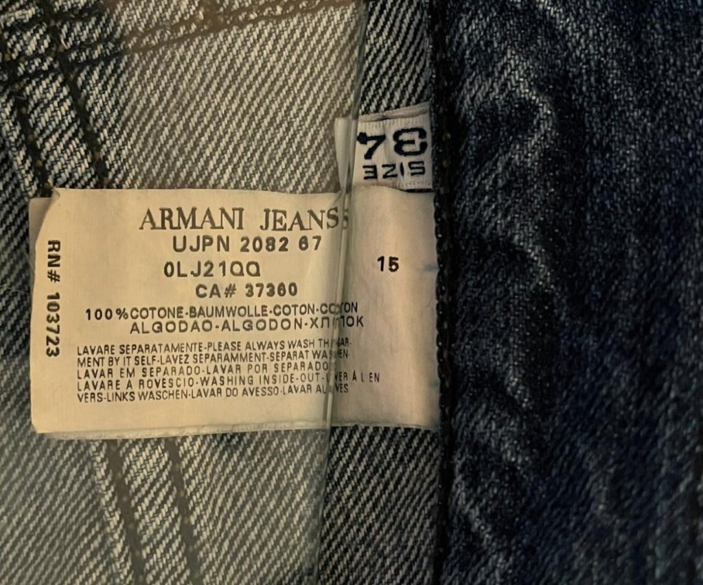 Armani Jeans Light Wash W34 - Wash label