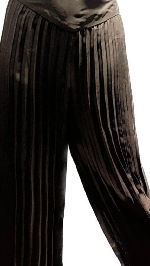 Monsoon Black Pleated Trousers - Size UK12