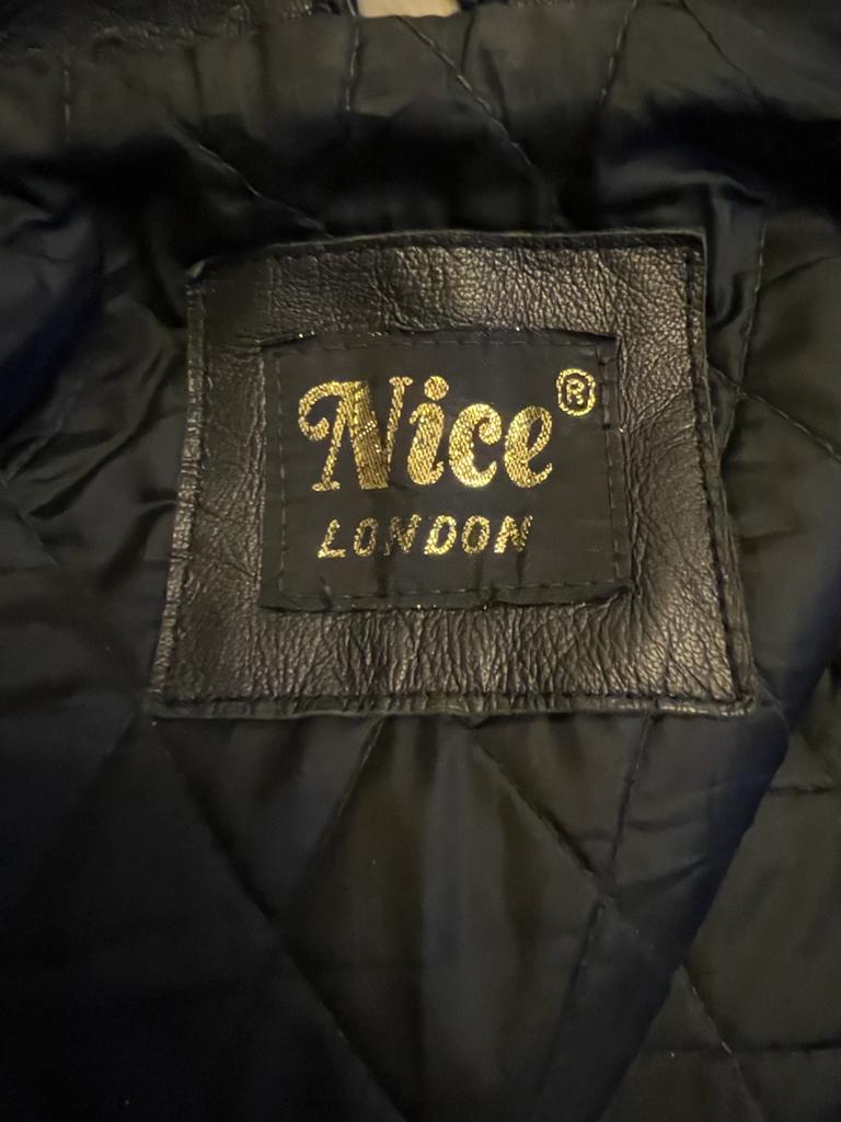 Nice Black Cut-Off Leather Waistcoat XXL