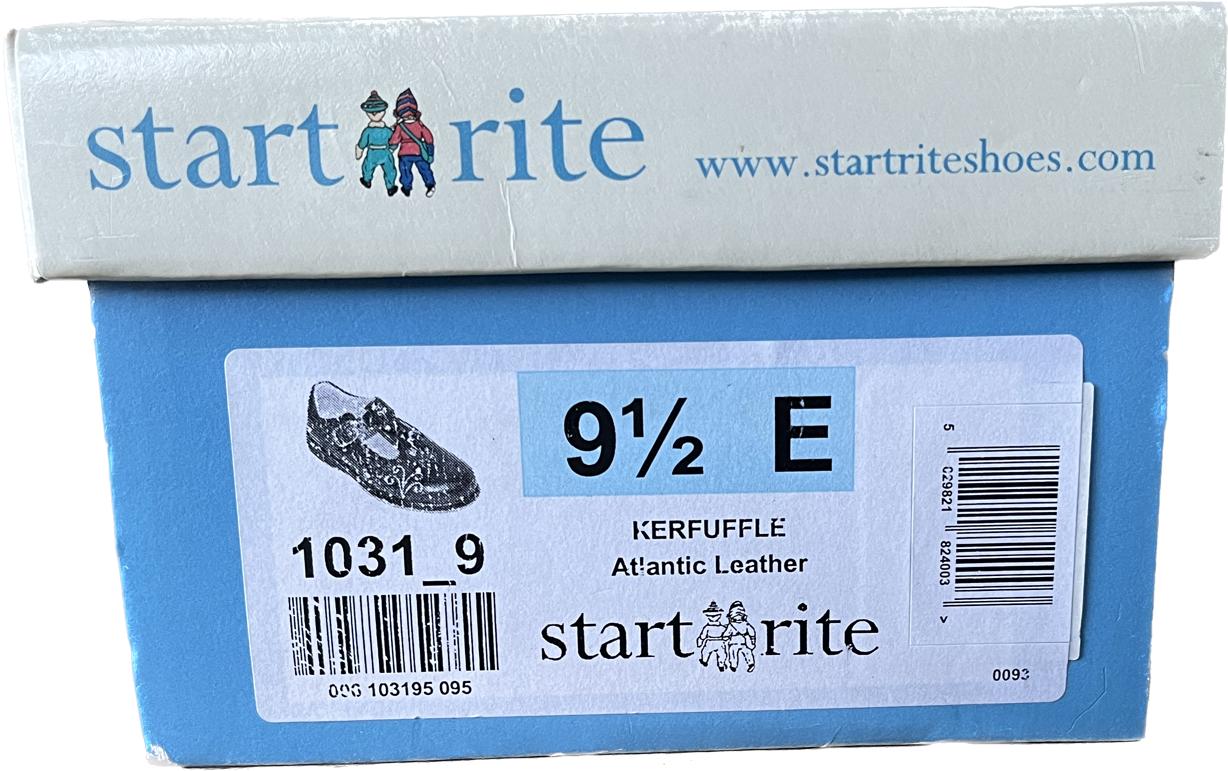 START-RITE Navy Leather Girls Shoes