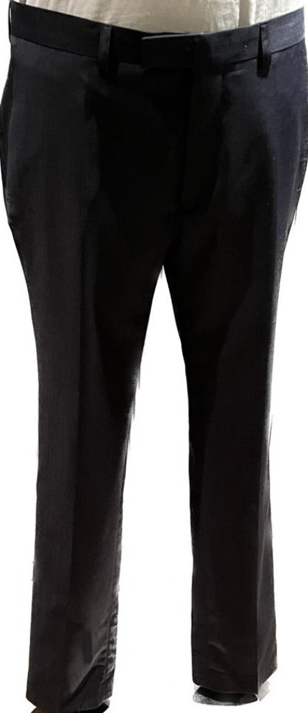 Moss Bros Navy Blue Slim-fit Trousers