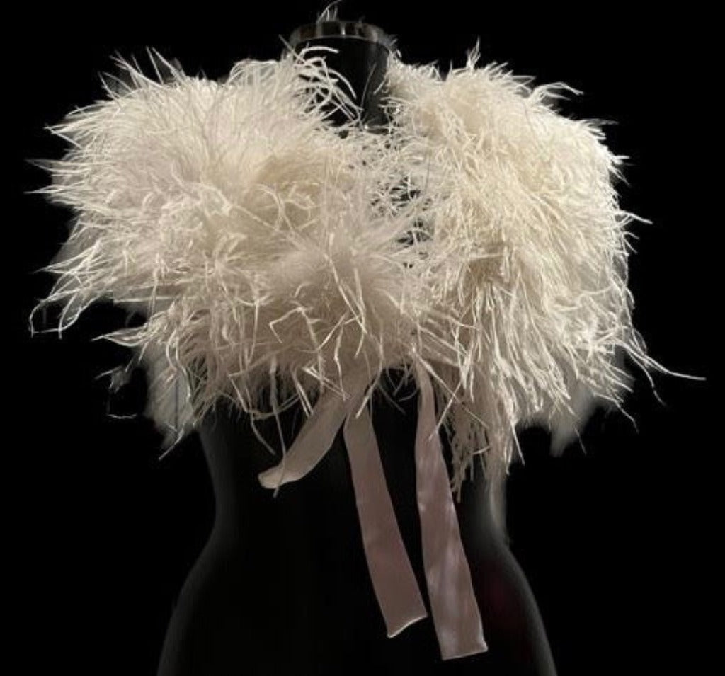 JASPER CONRAN White Feather Shrug