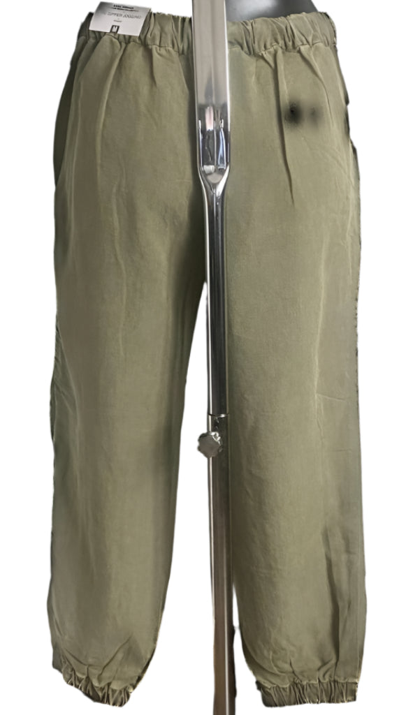 ZARA Khaki Cotton Trousers - Size M