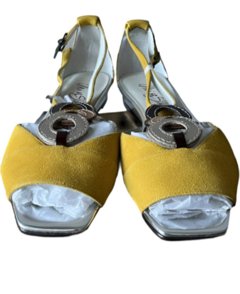 Miss Sixty Mustard Suede Sandals - UK4