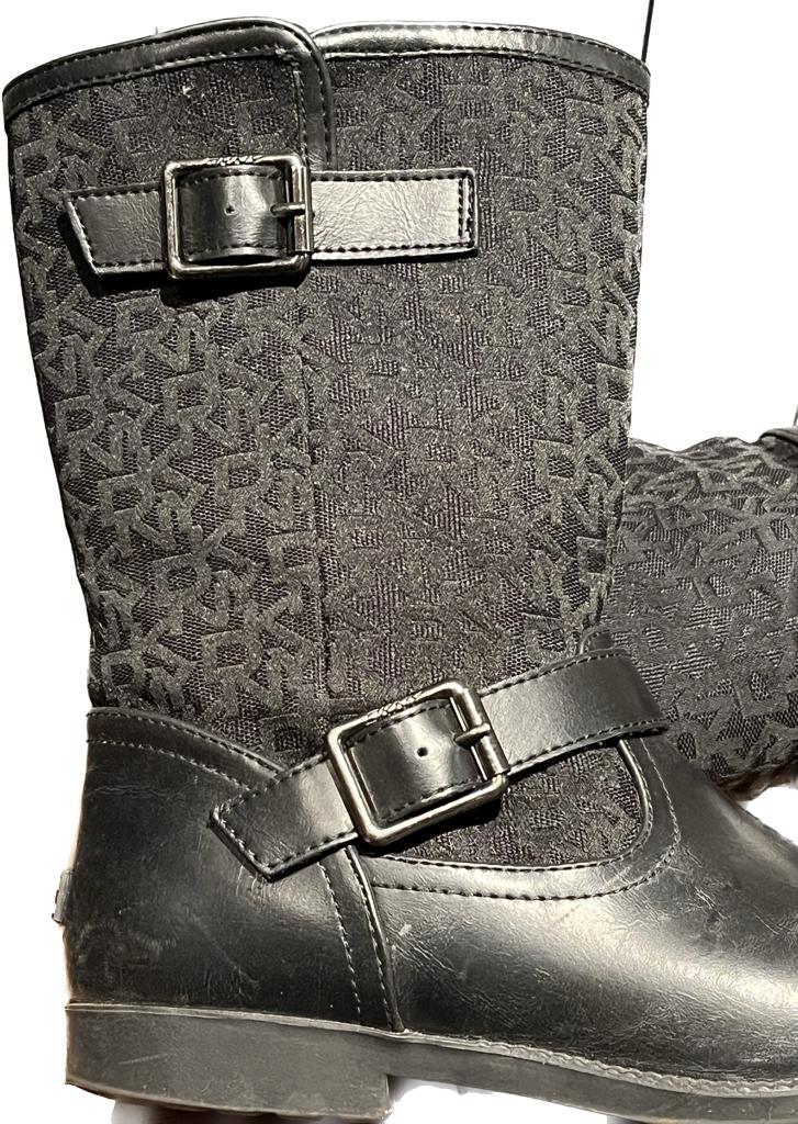 DKNY Black NORA Boots Size UK 5 US 7.5 - pre-loved
