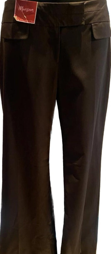 Monsoon Brown Trousers - Size UK12