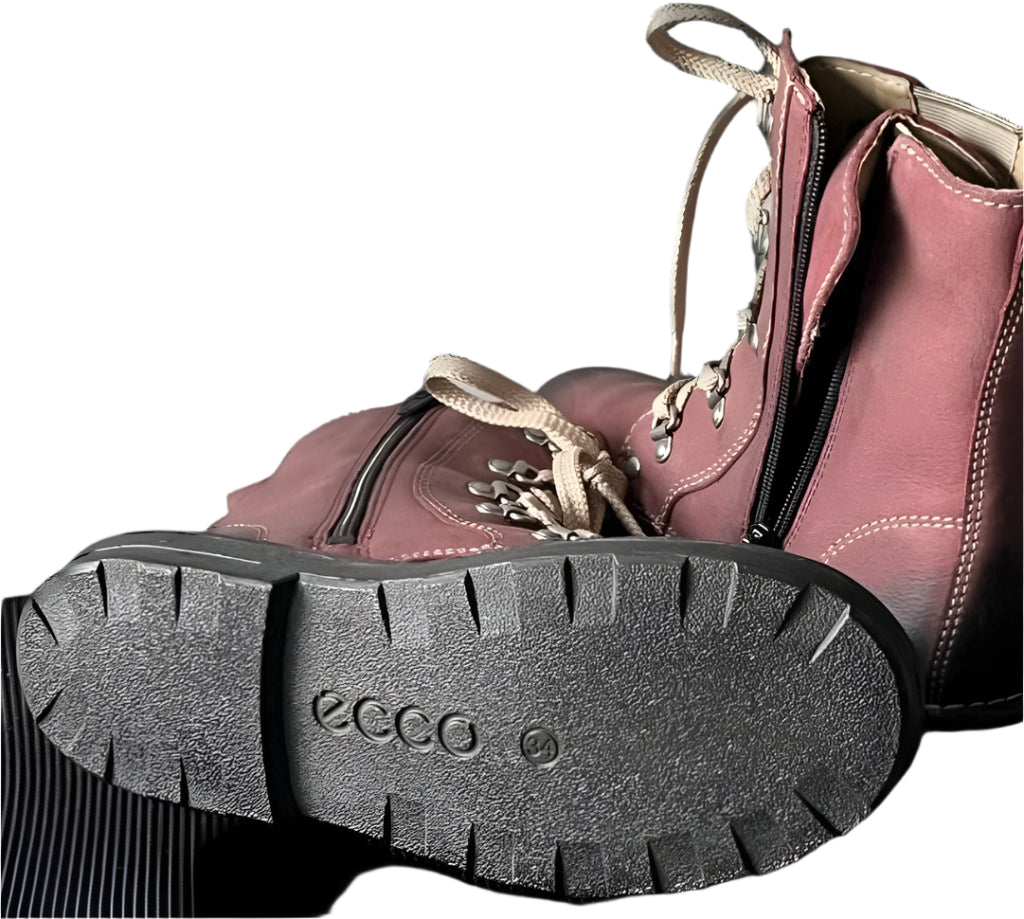 ECCO Port Leather Boots - Size UK 1