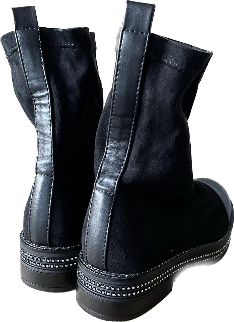 La Bouttine Black Suede Boots - Size UK4