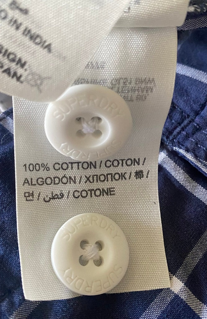 Superdry Navy & White Shorts - Buttons