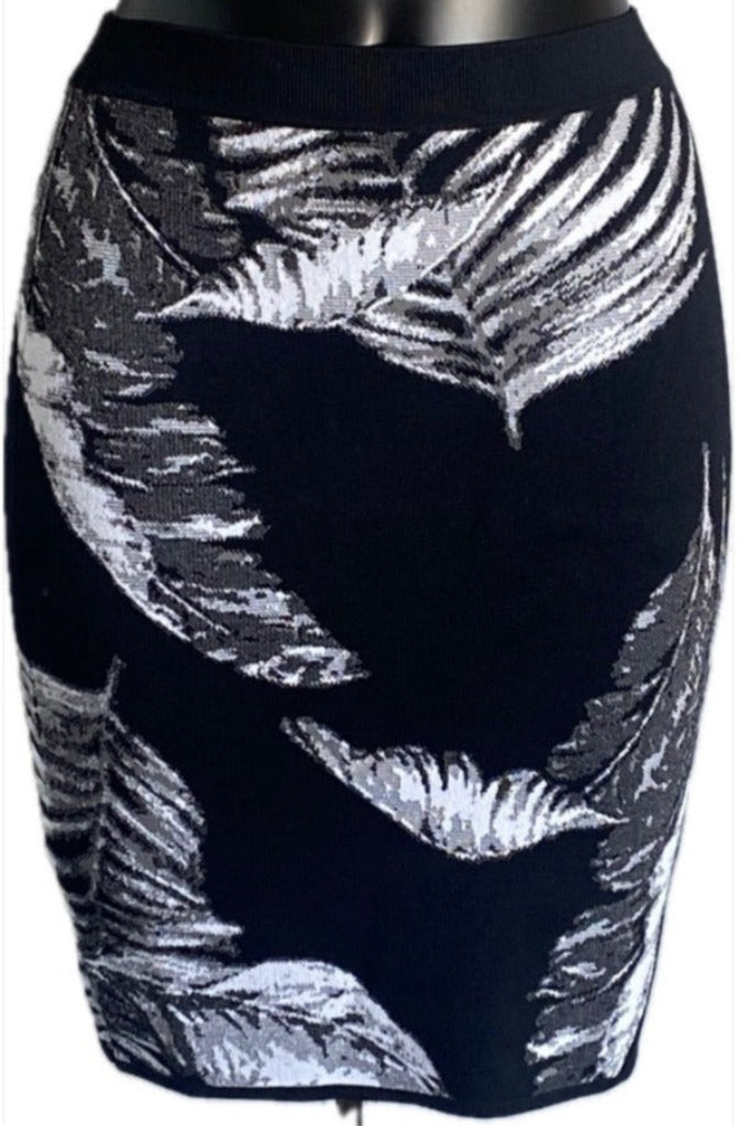 ALEXANDER WANG White Leaf Skirt - UK10