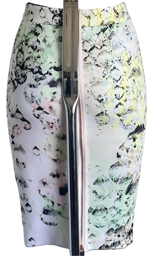 TED BAKER White Patterned Skirt - UK6
