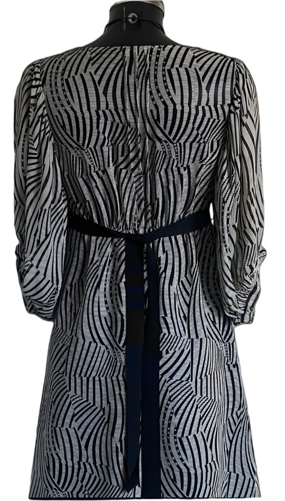 Ted Baker Black & White Silk Dress - UK10