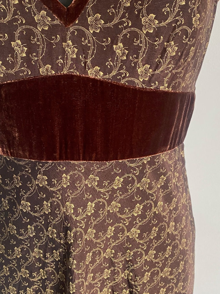 Armani Exchange Brown & Gold Dress - UK8