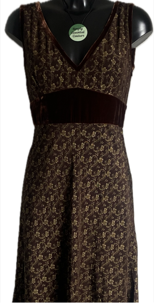 Armani Exchange Brown & Gold Dress - UK8