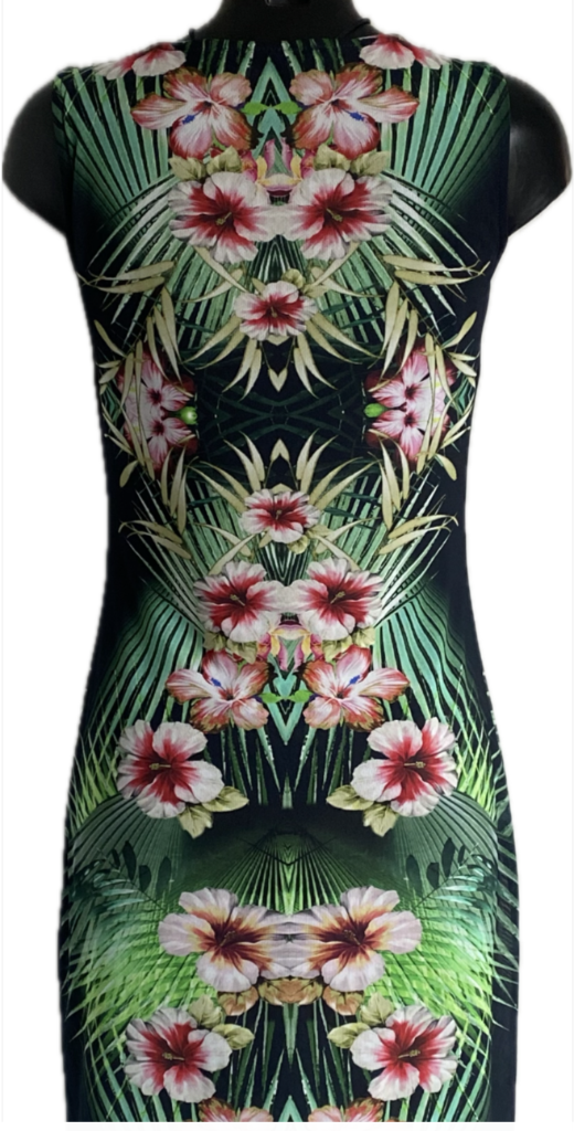 BETTY BARCLAY Green Flowered Dress - UK 12