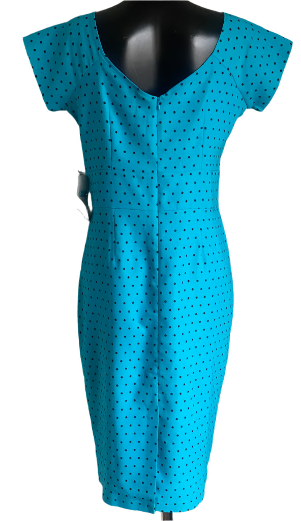 Tatyana Turquoise Polka Dot Dress - XXL