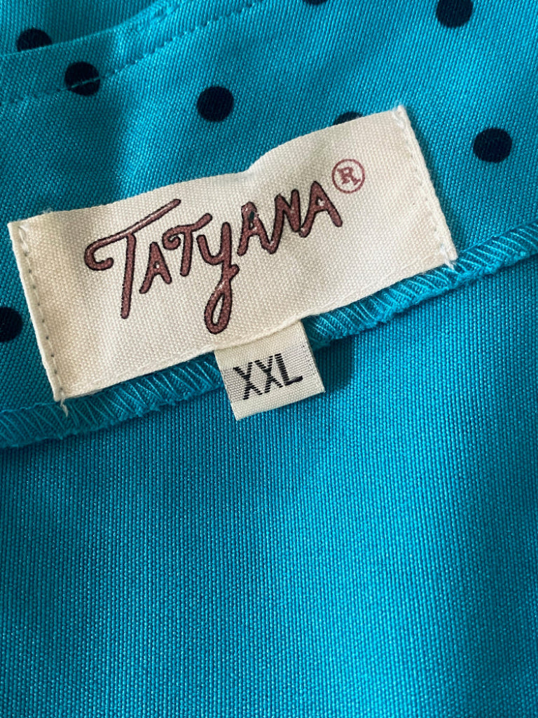 Tatyana Turquoise Polka Dot Dress - XXL