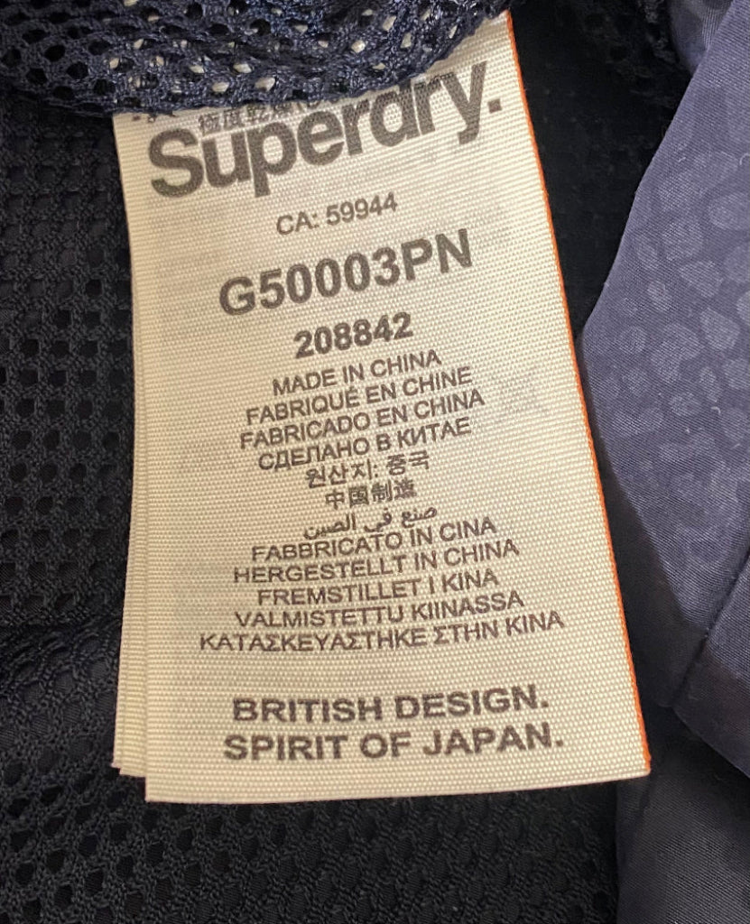Superdry Sport Navy Wind-cheater - UK S