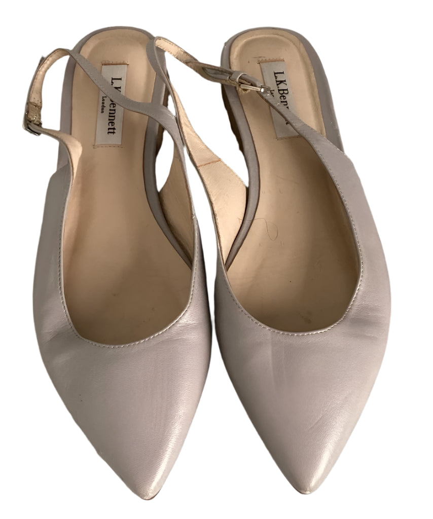 L.K. BENNETT Grey Leather Sandals - UK6