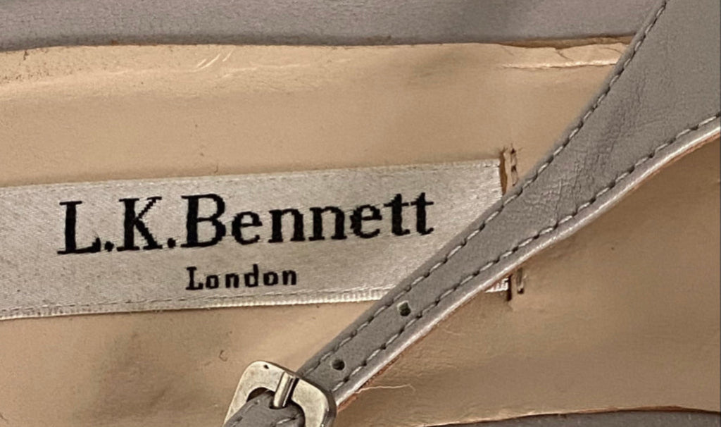 L.K. BENNETT Grey Leather Sandals - UK6