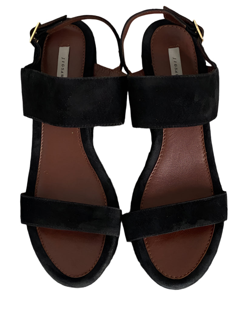 JIGSAW Black Suede Sandals - UK6