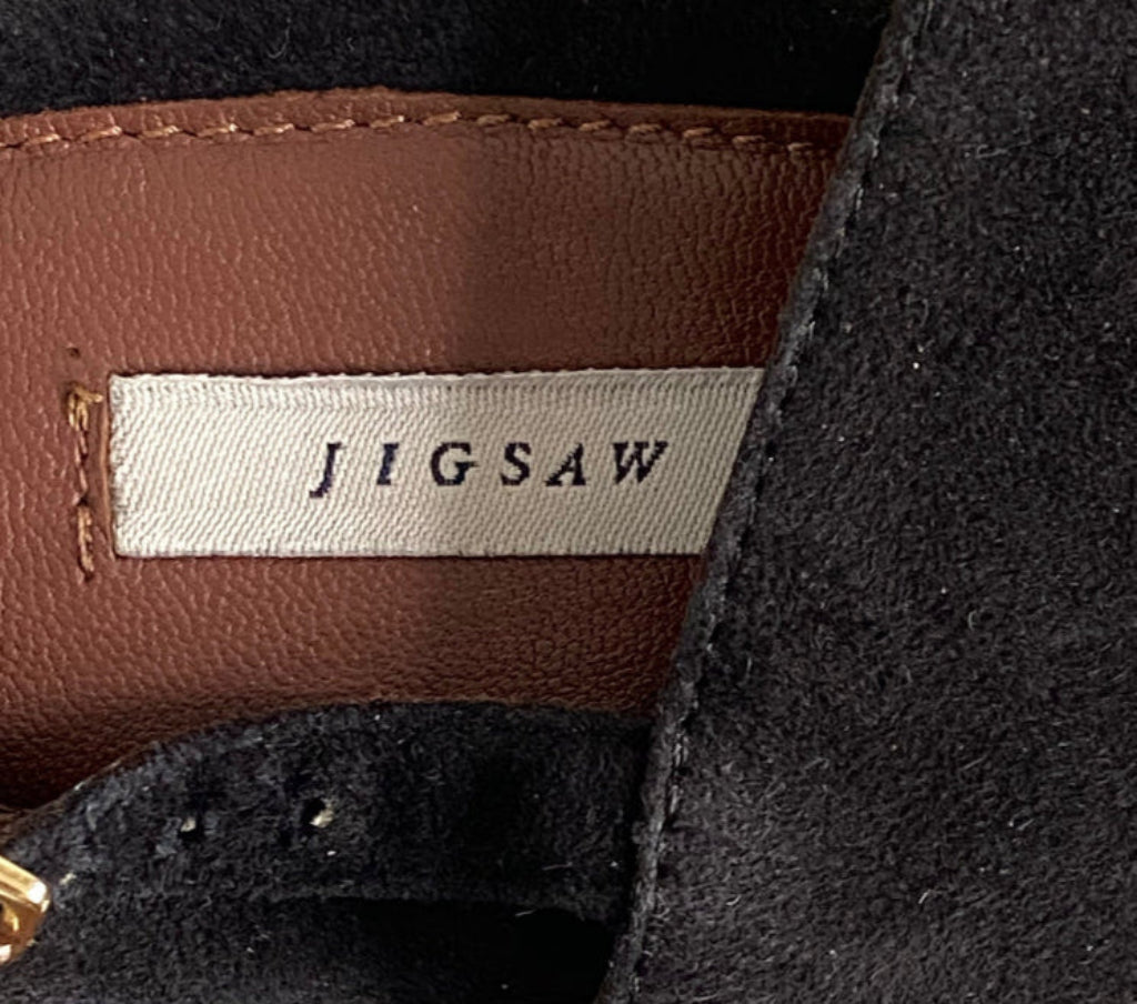 JIGSAW Black Suede Sandals - UK6