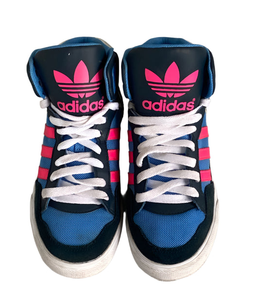 ADIDAS Retro Blue & Pink Trainers - UK3.5