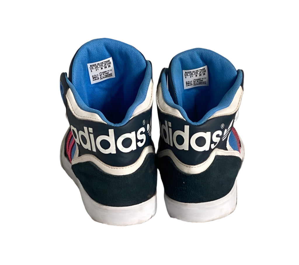 ADIDAS Retro Blue & Pink Trainers - UK3.5