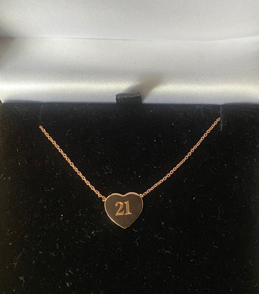 IBB London 9ct Rose Gold '21' Necklace