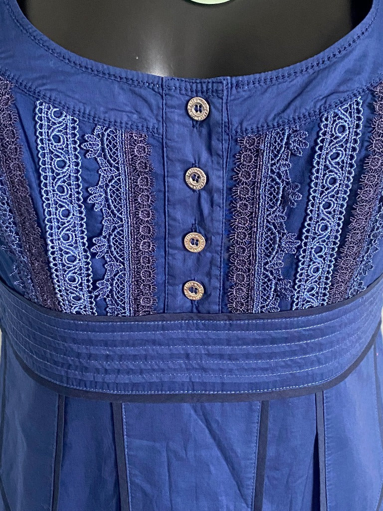 KAREN MILLEN Blue Cotton Dress - UK10