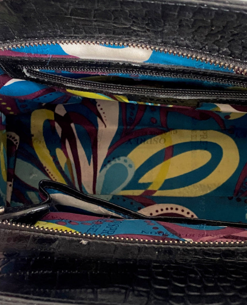 OSPREY LONDON Black Leather Bag