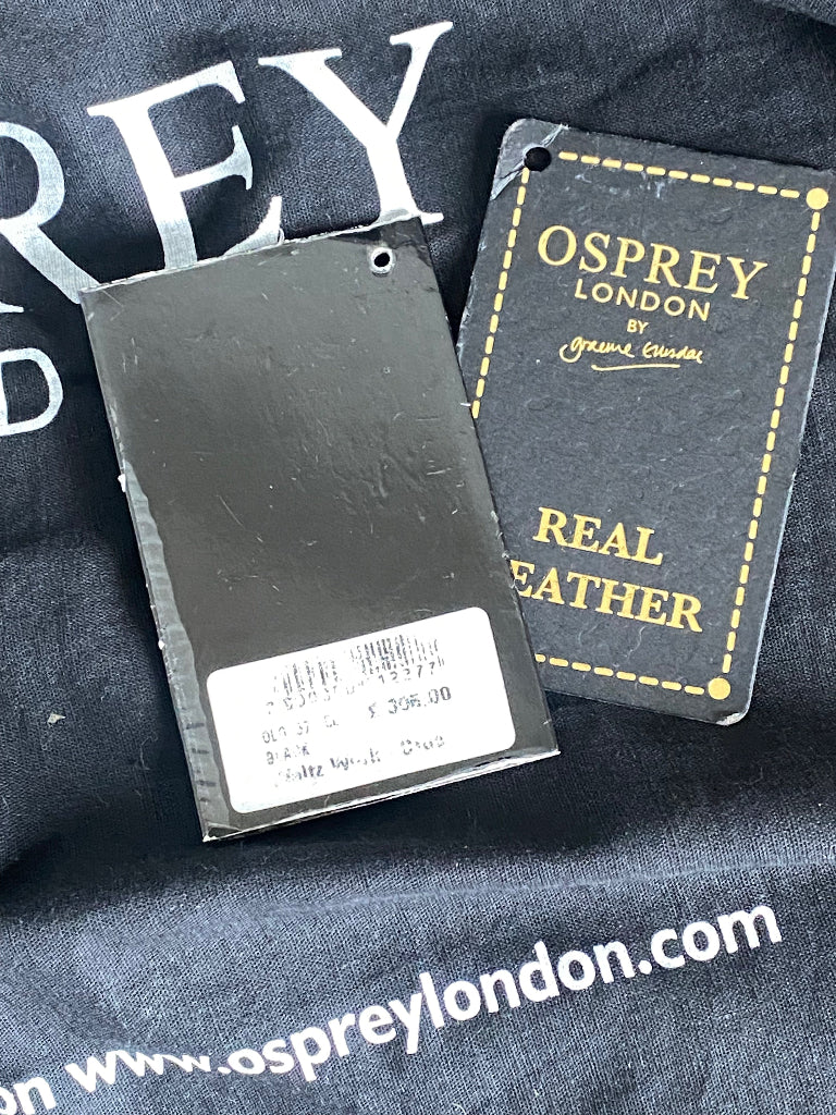 OSPREY LONDON Black Leather Bag - Original Tags