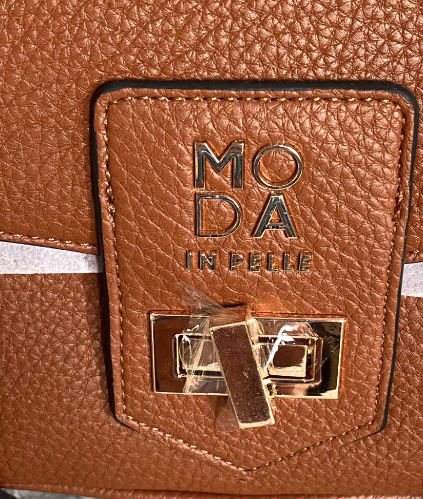 Moda in Pelle Brown Leather Sloane Bag