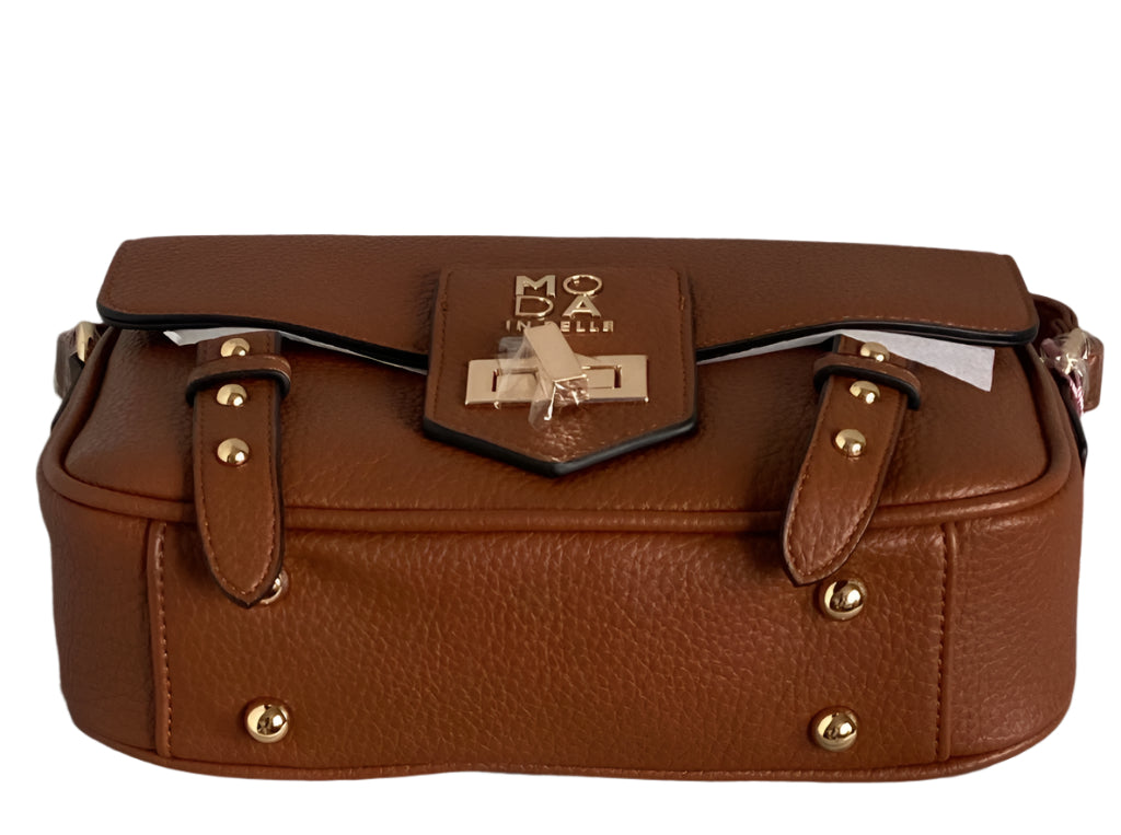 Moda in Pelle Brown Leather Sloane Bag