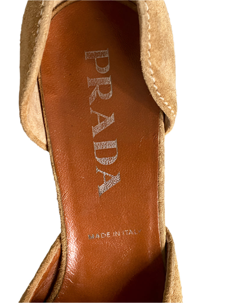 PRADA Tan Suede & Leather Shoes UK2.5