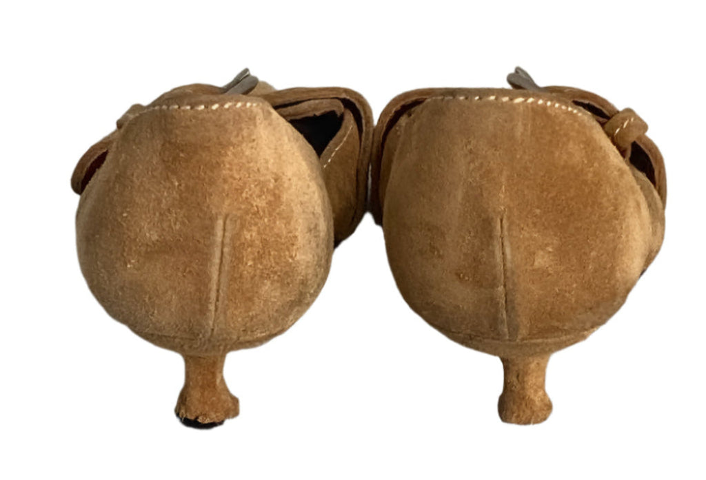 PRADA Tan Suede & Leather Shoes UK2.5