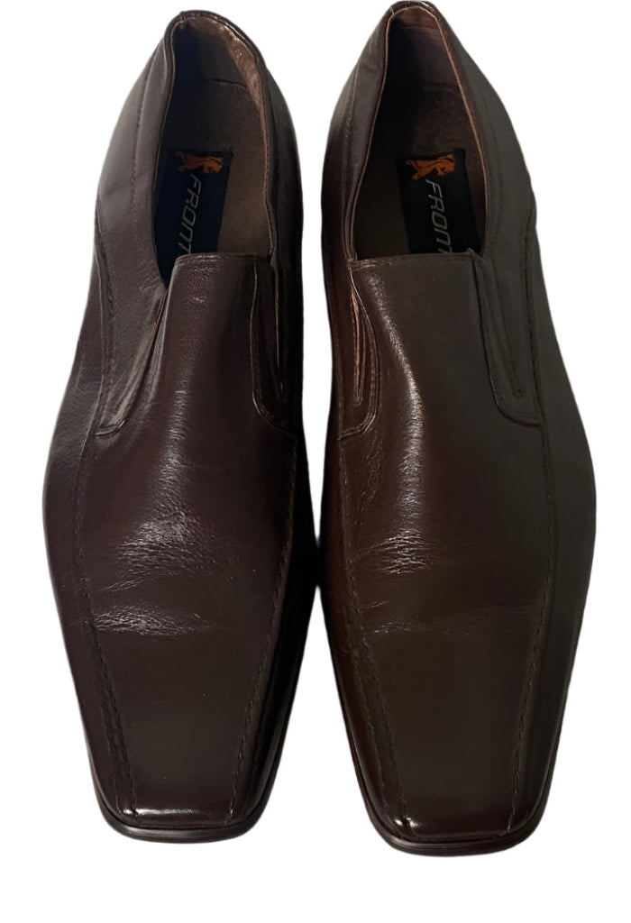 FRONT Brown Leather Loafer Style Shoes - UK8