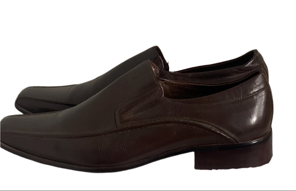 FRONT Brown Leather Loafer Style Shoes - UK8