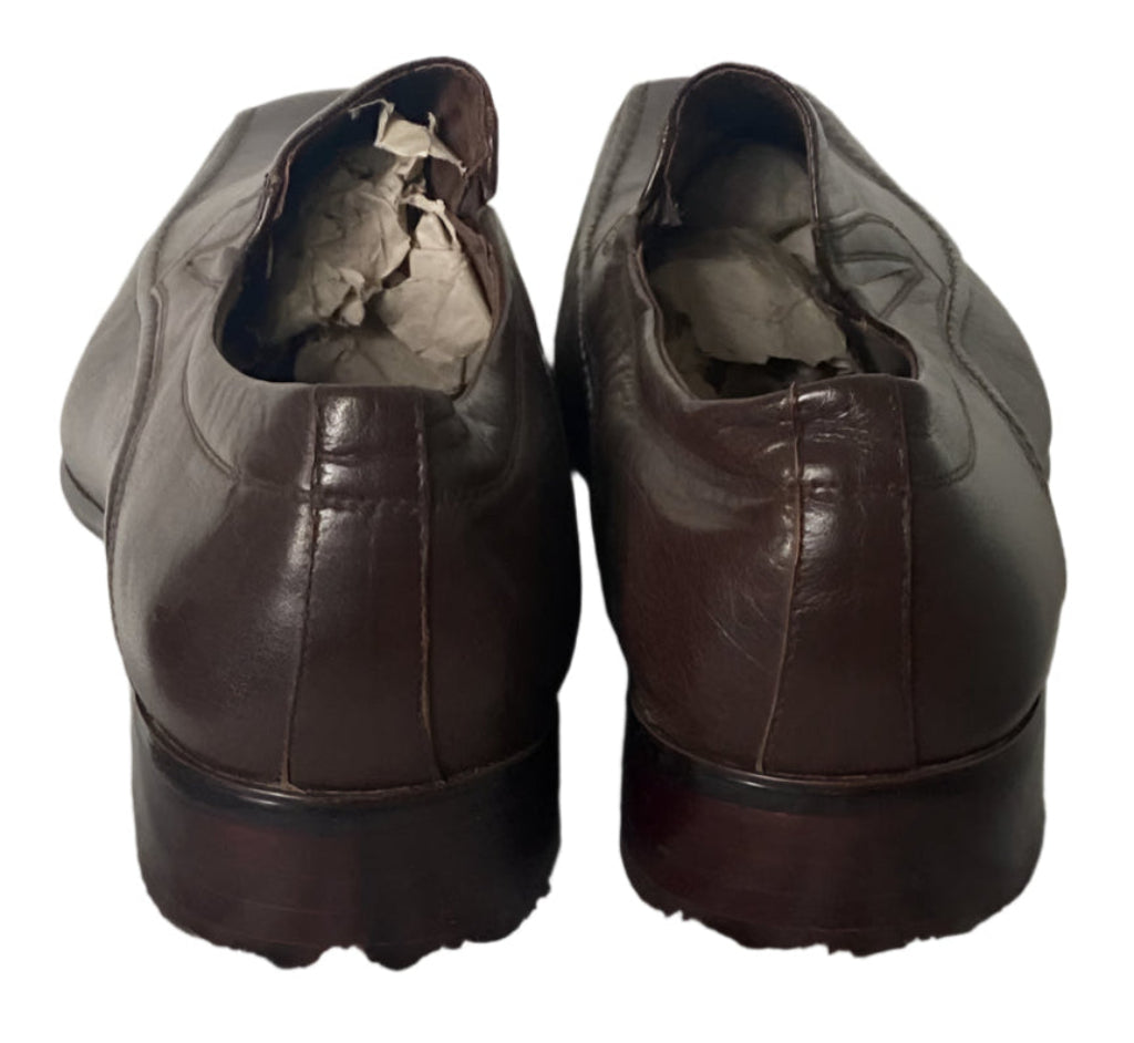 FRONT Brown Leather Loafer Style Shoes - UK8