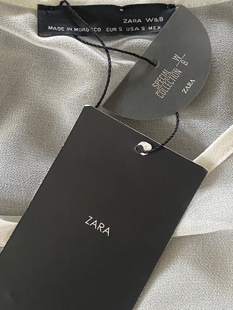 Zara Black/White Waistcoat Top - Tags