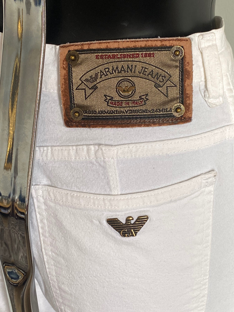 ARMANI JEANS White Jeans - UK10