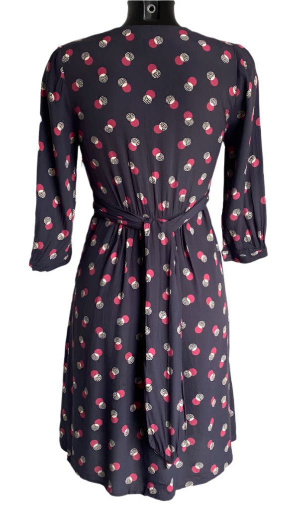Boden Grey and Pink Pattern Dress - UK 6