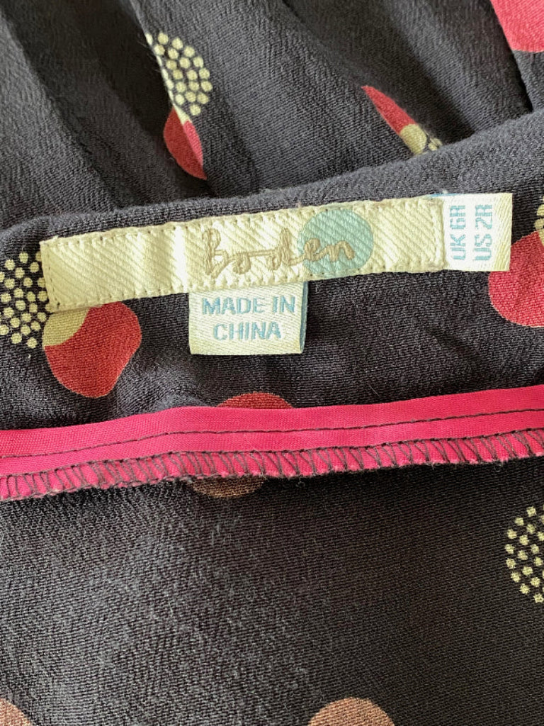 Boden Grey and Pink Pattern Dress - UK 6